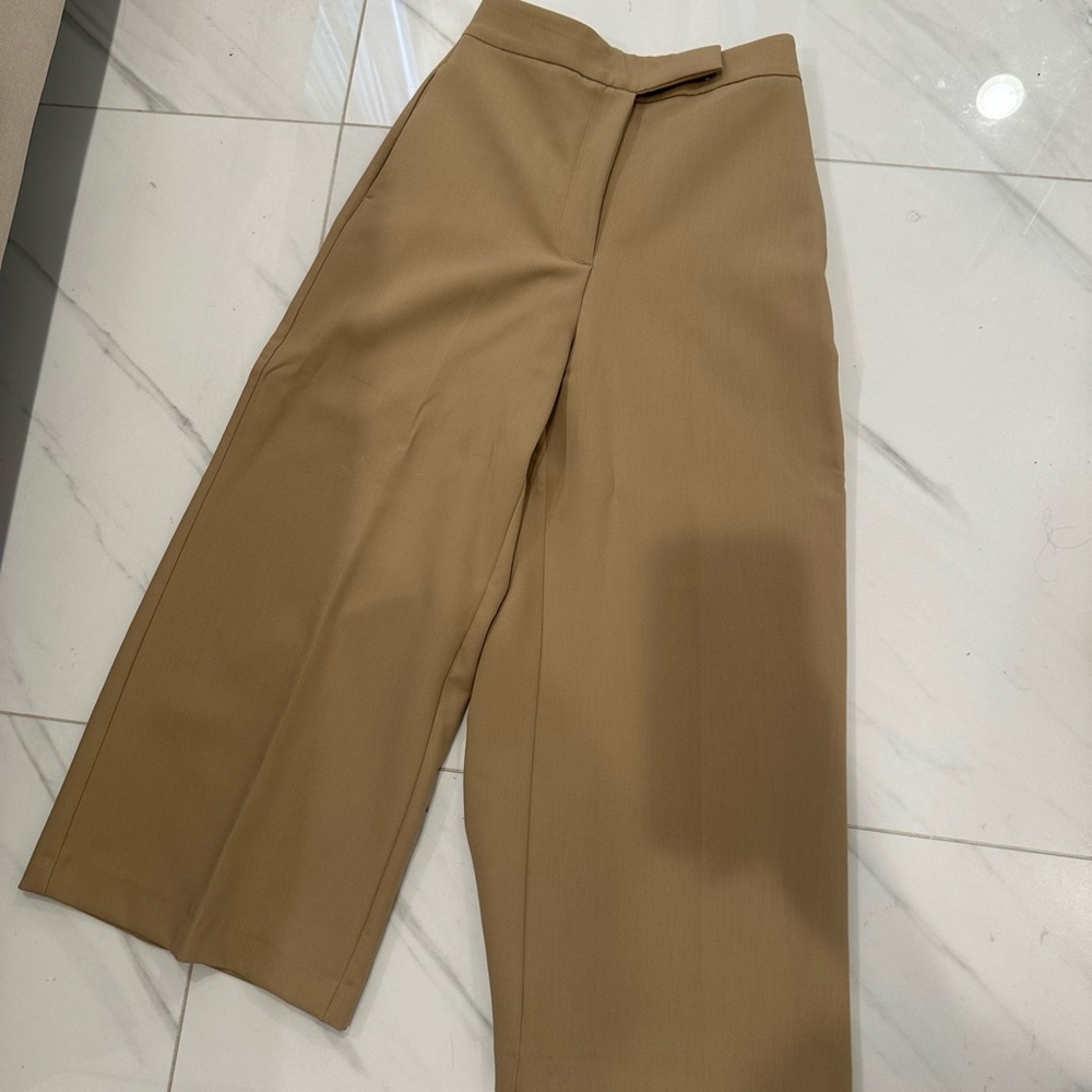 Zara Tan Wide Leg Pants